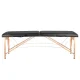 Saliekamais masāžas galds, kušete WOOD COMFORT 2 sekcijas, melns | Folding massage table 2 sections, black