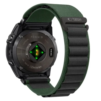 Ремешок Tech-Protect Nylon Pro для Garmin Fenix (51 мм), чёрно-зелёный
