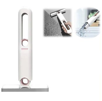 Mini Flat Mop with Squeezer for Windows and Shelves DA177, White/Grey