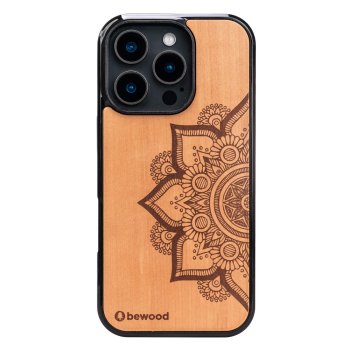 Bewood koka futrālis iPhone 16 Pro MANDALA VALODĀ | Wooden Case for LANGUAGE