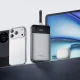 Cuktech LPB252N 120W 25000mAh ārējais akumulators ar USB-C kabeli pelēks