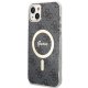 Apple iPhone 14 6.1\" Guess 4G Print MagSafe Case Cover (GUBPP14SH4EACSB) + Charger, Black | Telefona Maciņš Vāks...