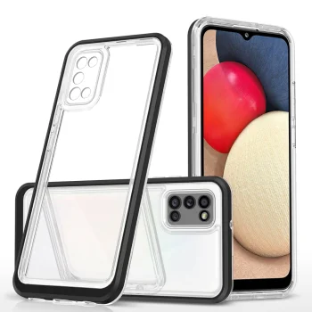 Telefona vāciņš Hybrid Armor Clear 3 in 1 Samsung Galaxy A03s, melns