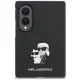 Karl Lagerfeld Saffiano Karl&Choupette Pin vāciņš Samsung Galaxy Z Flip7, melns