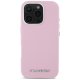 Karl Lagerfeld Saffiano Full Wrapped Elongated Metal Logo MagSafe iPhone 16 Pro Max Case - Pink