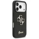 Guess iPhone 17 Pro vāciņš Fixed Glitter Big 4G, melns