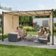 Садовая пергола MultiGarden 3x4 м, стальная, бежевая