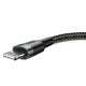 Baseus Cafule USB to Apple iPhone Lightning Data Charging Cable 2.4A, 1m, Black + Grey | Провод для...