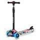 Ricokids Piko 3-Wheel Scooter - Black with Red and White Patterns | Kids\' Safe Ride