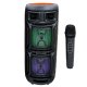 Bezvadu Bluetooth skaļrunis ABS-8208 ar mikrofonu un LED, 40W, melns