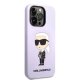 Karl Lagerfeld iPhone 14 Pro vāciņš Silicone Ikonik Karl Violeta