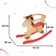 Koka Šūpuļzirgs Šūpuļzirdziņš ar Atzveltni | Wooden Rocking Horse with Backrest
