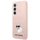 Чехол Karl Lagerfeld Liquid Silicone Ikonik Choupette для Samsung Galaxy S23+, розовый