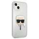 Karl Lagerfeld iPhone 13 mini Case Glitter Karl\'s Head, Silver