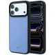 Mercedes iPhone 18 Pro Max / 17 Pro Max vāciņš Leather Mesh MagSafe, zils