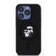 Karl Lagerfeld iPhone 15 Pro vāciņš Silicone Karl & Choupette MagSafe, melns