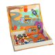 Magnetic Educational Creative Board for Children with Transport Figures, 26x19cm