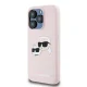 Karl Lagerfeld iPhone 15 Pro vāciņš Silicone Karl & Choupette MagSafe, rozā