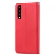 Huawei P20 2018 (EML-L29) PU Leather Wallet Book Case Cover, Red | Telefona Vāciņš Maciņš Apvalks Grāmatiņa