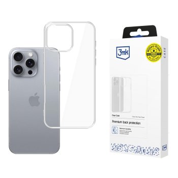 Apple iPhone 16 Pro 6.3'' 3MK Clear Case Cover, Transparent | Caurspīdīgs Silikona Vāciņš Maciņš Apvalks Bampers