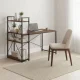 ModernHome datorgalds ar plauktu 120x60 cm, tumšs riekstkoks