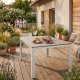 Garden Table for 6 People 156x78 cm Polywood MultiGarden, beige white