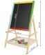 Children\'s Double-sided Magnetic Wooden Drawing Board with Accessories, 65cm
