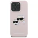 Чехол Karl Lagerfeld Silicone Karl & Choupette Head MagSafe для iPhone 16 Pro, Розовый