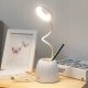 Bakalu KZ1072 LED Desk Lamp with Organizer, White