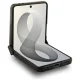 Guess Magnetic Ring Stand Grained Classic Logo MagSafe vāciņš Samsung Galaxy Z Flip 8, bēšs