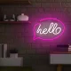 Forever Light HELLO LED Neons, Rozā un Balts