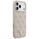 Guess iPhone 17 Pro Max Case Leather 4G Triangle Strass MagSafe, Pink