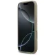 Чехол Guess для iPhone 17 Silicone Big 4G Script, коричневый