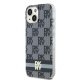 DKNY iPhone 15 vāciņš IML Checkered Mono Pattern MagSafe, melns