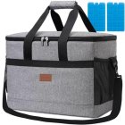 Trizand 23843 Large Insulated Cooler Bag 40L with 2 Ice Packs, Grey