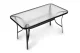 Multigarden Dārza galds ar rūdīto stiklu 160x90 cm, Melns