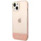 Guess Translucent iPhone 14 Plus ietvars, rozā