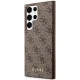 Guess 4G Metal Gold Logo vāciņš Samsung Galaxy S23 Ultra S918, brūns