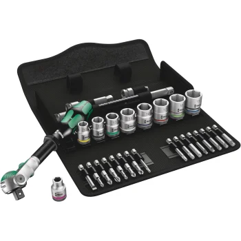 Wera 8100 SB 6 Zyklop Speed 3/8" Metric Ratchet Set, 29 Pieces