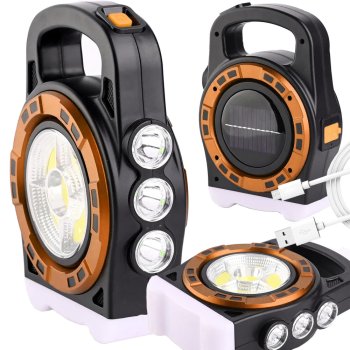 Saules lukturītis pārnēsājams uzlādējams LED powerbank prožektora jauda | Solar flashlight portable rechargeable...