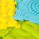 Montessori sensorais puzļu paklājs pēdu masāžai, 8 daļas, pasteļtoņi