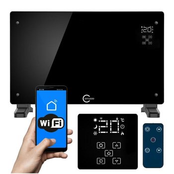Электрический обогреватель стеклянной панели 2500w wifi