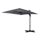 Plonos 488300 saliekams dārza saulessargs 420 cm ar pārvalku, grafīts