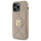 DKNY iPhone 14 Pro Max vāciņš Quilted Stack Logo, bēšs