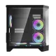 Darkflash FT350 datora korpuss ar 5 aRGB ventilatoriem, melns