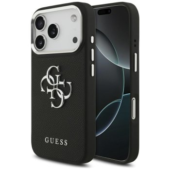 Guess Grained Big 4G Classic Logo Phone Case Cover iPhone 17 Pro - black