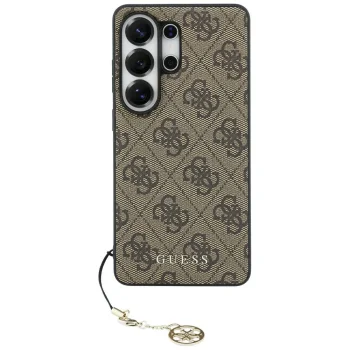 Guess 4G Classic Logo Charm MagSafe vāciņš priekš Samsung Galaxy S26 Ultra, brūns
