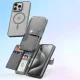 Кожаный чехол-книжка Dux Ducis Lawa для iPhone 15 Pro Max, серый