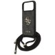 Guess 4G Lielā Logotipa Siksniņas Crossbody Maciņš priekš iPhone 17 Pro Max - Melns | Big Logo Cord Stap Phone...