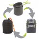 4Fizjo Mountain Goat Camping Cookware Set, 1.2L, Grey/Green